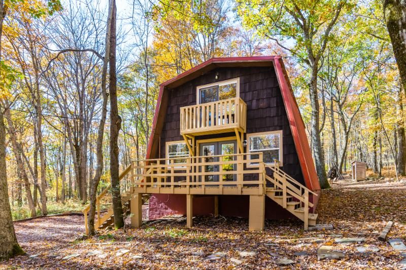 a cozy cabin in the woods