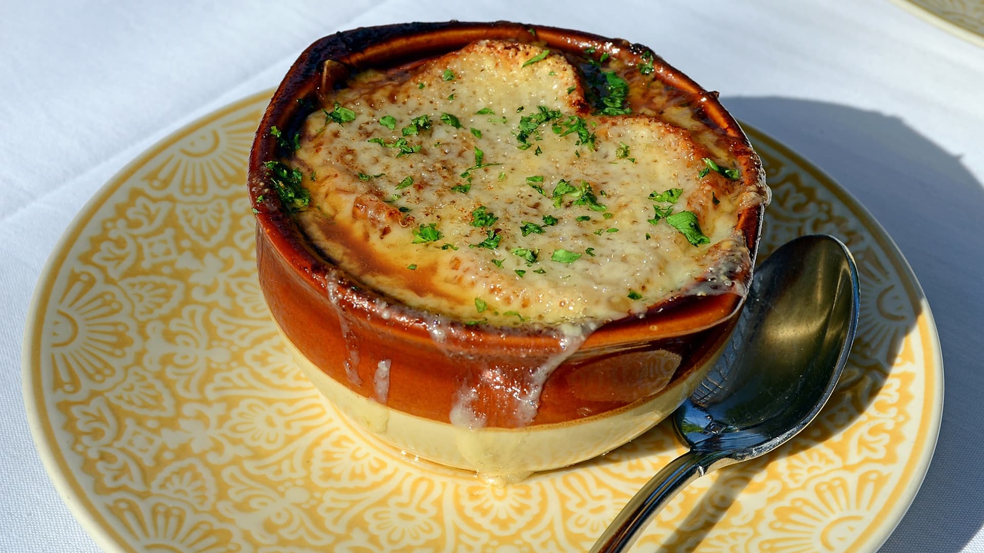 French onion soup at Bistro 112 on West German Street in Shepherdstown
