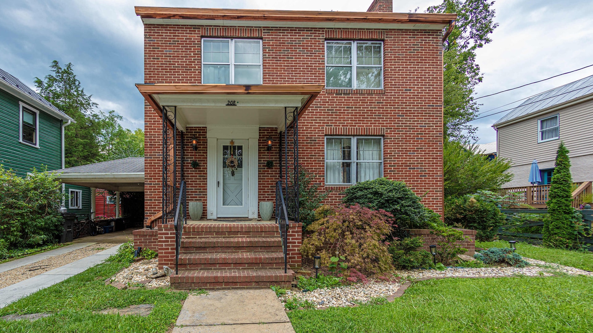 The red brick front of Downtown Shepherdstown, a Blue Maple home within walking distance of German Street