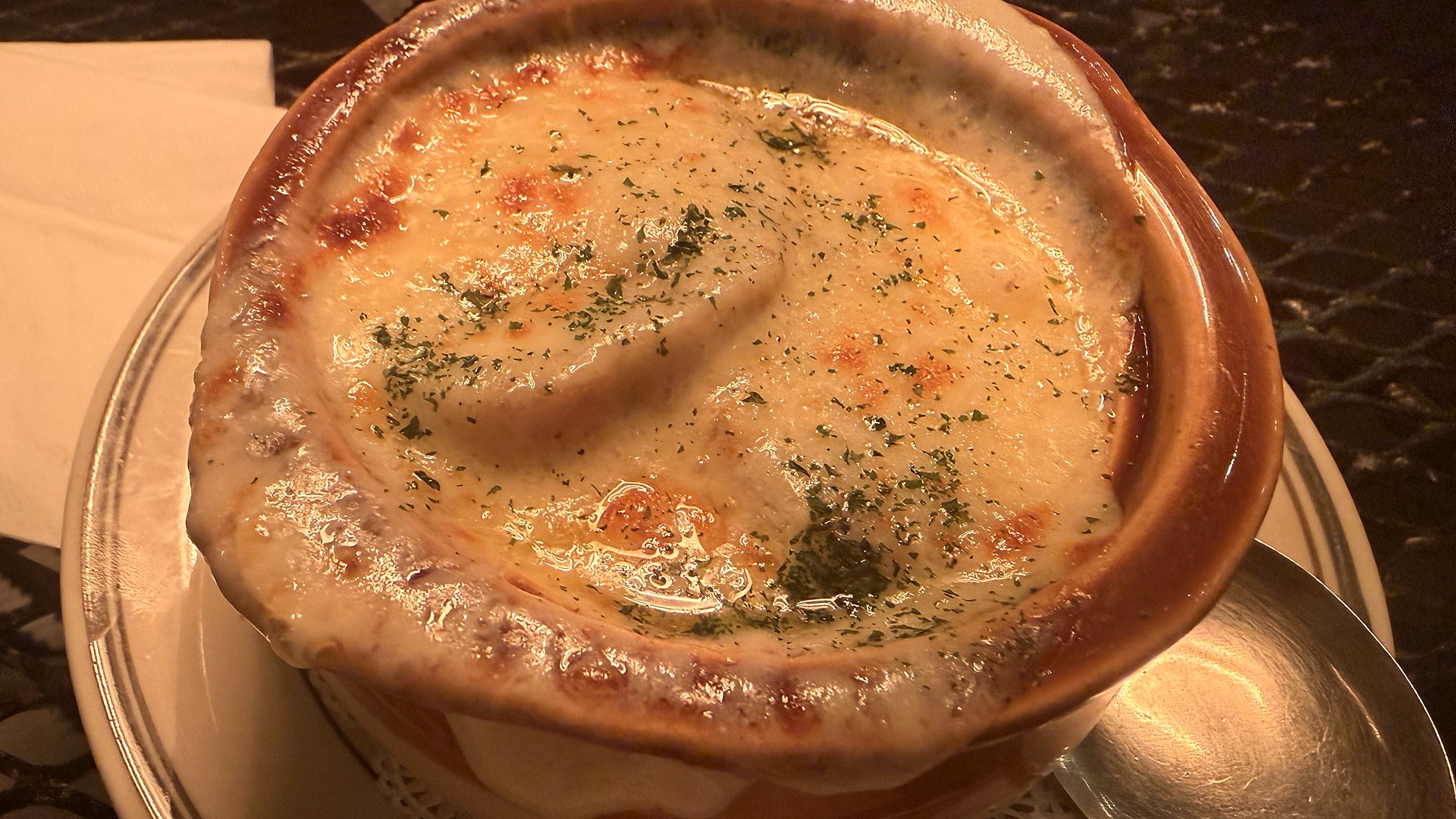 French onion soup at The Rabbit Hole in Harpers Ferry