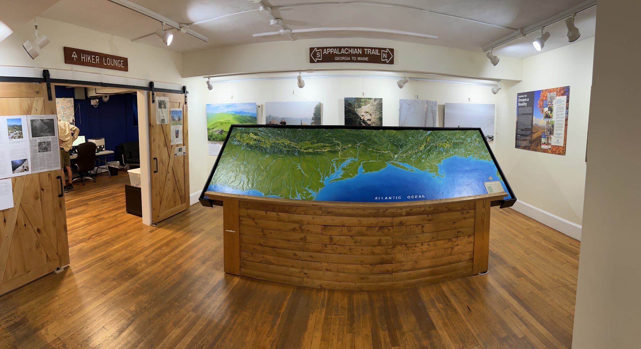 Inside the Appalachian Trail Conservancy Visitor Center in Harpers Ferry
